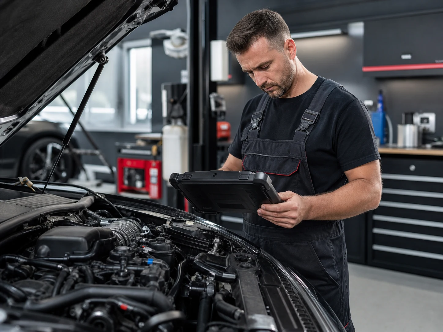 Motordiagnose mit einem Diagnosegerät